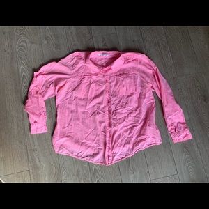 Maurices Pink Long Sleeve Button Down